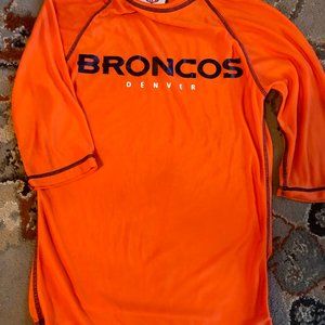 NFL orange and blue Denver Broncos shirt size 10-12, Like New